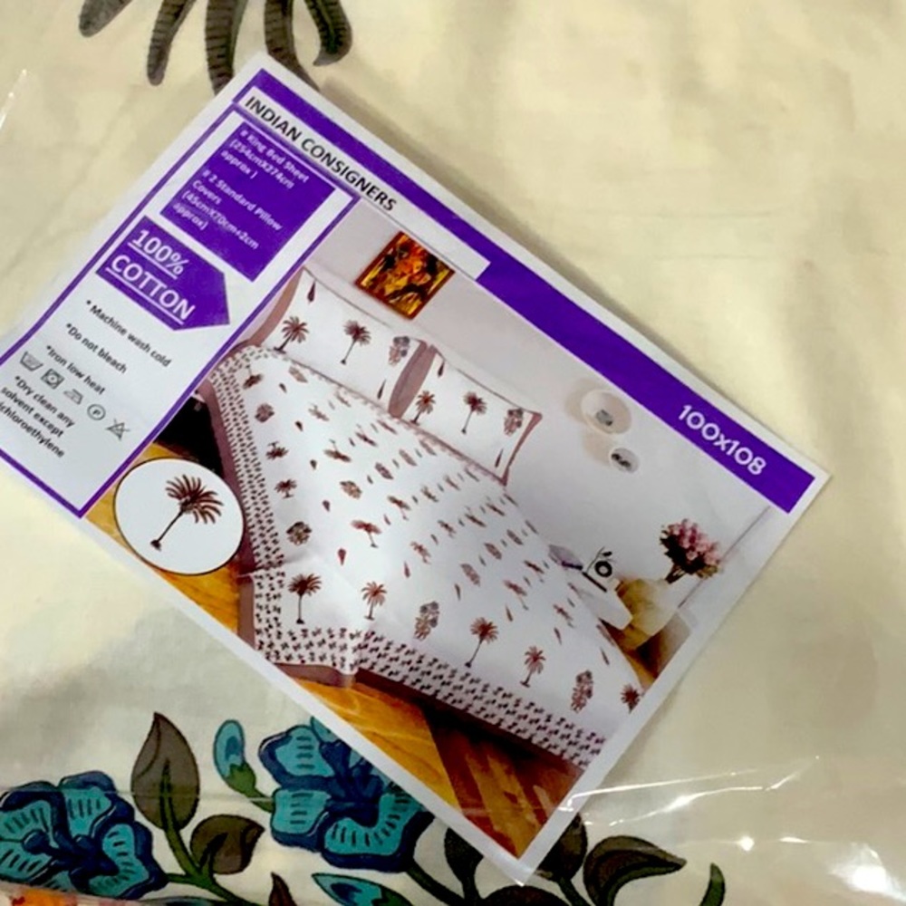 Indian consigners bed sheet.